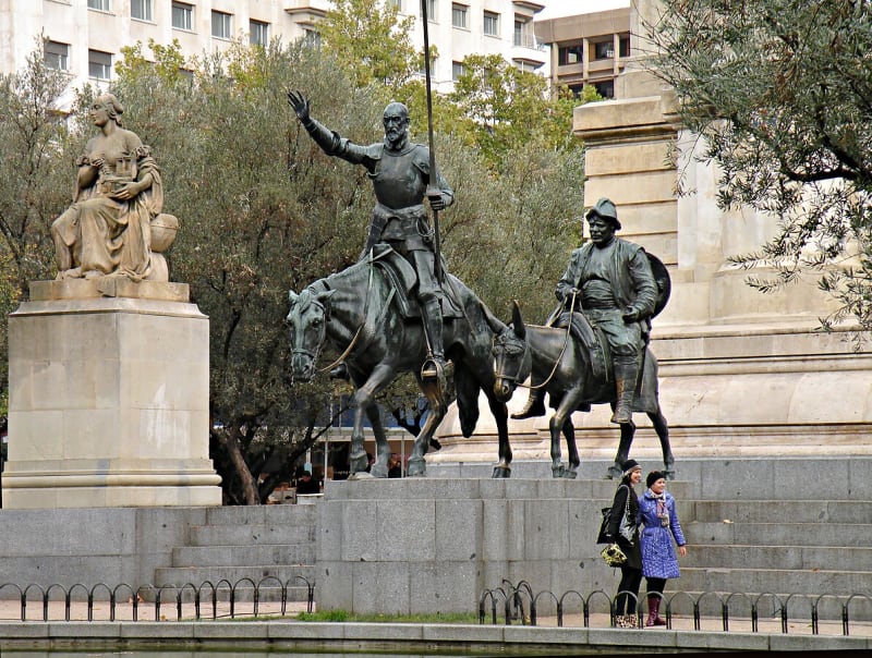 Monument to Don Quixote in Madrid