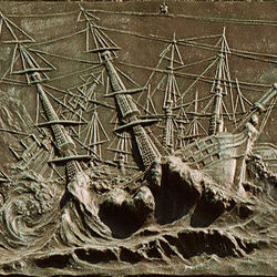 Denkmal für überflutete Schiffe